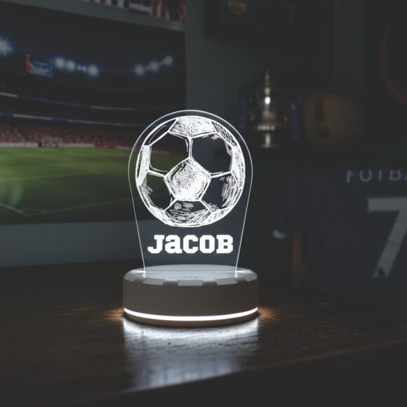 Personalized Soccer LED Lamp – Fun Night Light for Players - Picture 8 of 8